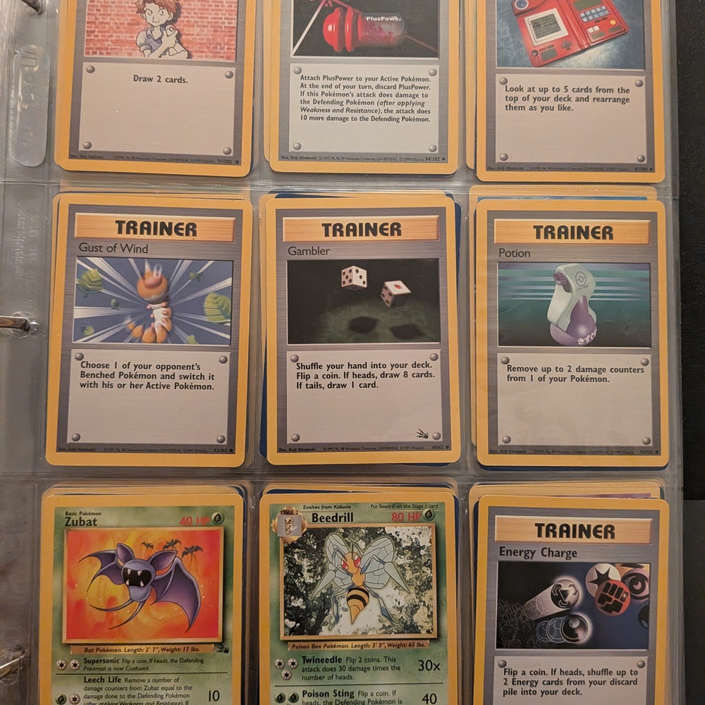 Vintage Pokémon Trading Cards Collection 119 Cards